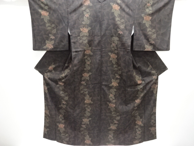 JAPANESE KIMONO / KOMON / FLORAL PLANTS